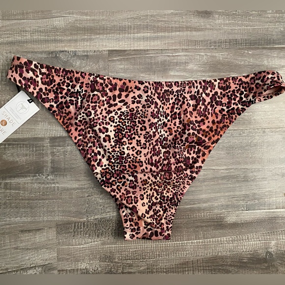Shade & Shore Womens Extra Cheeky Bikini Bottom Animal Print Size Large New - Picture 6 of 6